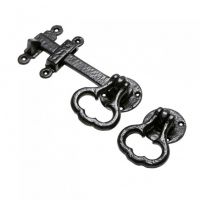 Antique Black Cast Iron Latch Handle Set