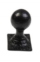 Antique Black Iron Ball End Rim Door Knob Set Antique Black Iron Ball End Rim Door Knob Set