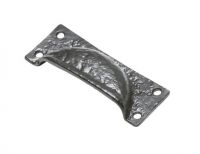 Antique Black Iron Hooded Cabinet Or Drawer Pull Handle