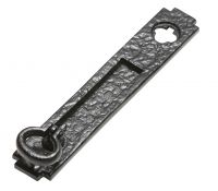 Antique Black Iron Postal Letter Flap / Letter Plate With Knocker