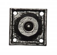 Antique Black Iron Square Design Front Door Bell Push