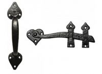 Antique Blacksmith Heart Design Thumb Latch
