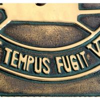 close up of the Antique Brass Detail