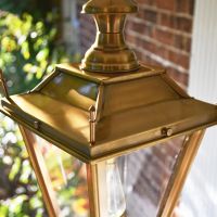 Close-up of the Lid on the Traditional Hanging Porch Lantern