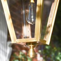 Close-up of the Bottom of the Period Chain Hanging Porch Light