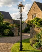 Antique Brass Dorchester Lamp Post & Lantern Set 2.7m digital illustration