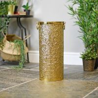 Polished Brass Ornate Umbrella Stand  Polished Brass Ornate Umbrella Stand