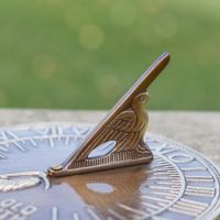 Close-Up of Gnomon in Antique Brass Finish