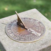 Antique Brass "Old Father Time" Sundial - 200mm
