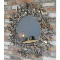 Antique Brass Round Butterfly Wall Mirror Antique Brass Round Butterfly Wall Mirror