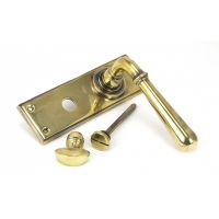 "Emerson" Antique Brass Sprung Lever Door Handles With Bathroom Lock