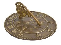 Antique Brass "Sunshine & Starlight" Sundial - 225mm