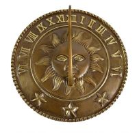Antique Brass "Sunshine & Starlight" Sundial - 225mm