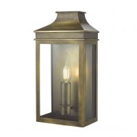 Traditional Flush Wall Light in an Antique Brass 