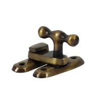 Antique Brass Finish Window Stay View From Side