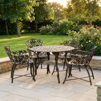 Antique Bronze "Autumn Fall" Four Seater Dining Set digital illustration