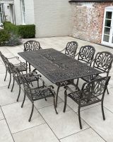 Antique Bronze "Goliath" Eight Seater Garden Table & Chair Set