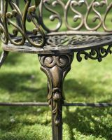 Close-Up of Chair Legs for Antique Bronze "Royal Ascott" Two Seater Bistro Set