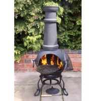 Black Cast Iron Chimenea in Situ Black Cast Iron Chimenea in Situ