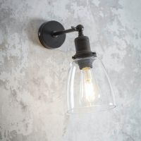 Steel Adjustable Wall Light in Antique Bronze
