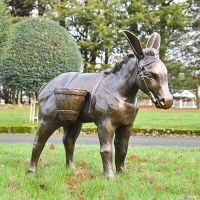 Antique Bronze Travelling Donkey Sculpture Antique Bronze Travelling Donkey Sculpture