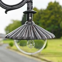 Antique Brown Lamp Post Fluted Luminaire