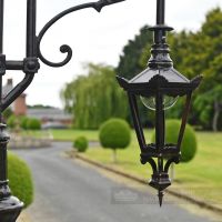 Antique Brown Lamp Post Hexagonal Luminaire Antique Brown Lamp Post Hexagonal Luminaire