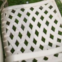 Close-up of the Lattice Pattern on the Seat of the Chair
