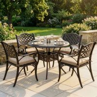 Antique Copper "Farleigh" Four Seater Furniture Set digital illustration dressed table