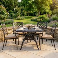 Antique Copper "Hawkstone" Four Seater Furniture Set digital illustration dressed table