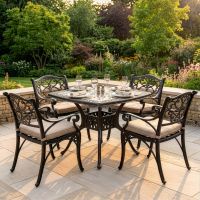 Antique Copper "Henley" Four Seater Furniture Set with cushions 1 digital illustration