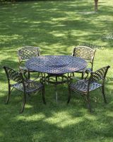 Antique Gold "Frosted" Four Seater Table & Chair Set with Grill in Situ Antique Gold "Frosted" Four Seater Table & Chair Set with Grill in Situ