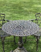 Close-Up of Antique Gold "Royal Ascott" Two Seater Bistro Set Close-Up of Antique Gold "Royal Ascott" Two Seater Bistro Set