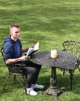 Scale Shot of Antique Gold "Royal Ascott" Two Seater Bistro Set Scale Shot of Antique Gold "Royal Ascott" Two Seater Bistro Set