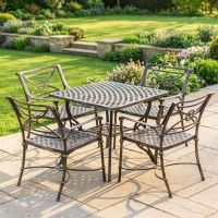 Antique Gold "Summer Sunshine" Four Seater Table & Chair Set digital illustration