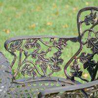 Close-Up of Leaf Design on Antique Gold Chair  Close-Up of Leaf Design on Antique Gold Chair