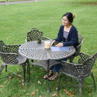 Antique Gold "Giverny" Four Seater Dining Set in Situ