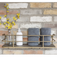 Antique Gold Industrial Style Shelf