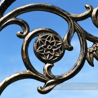 Antique Gold Lamp Post Scrolled Bracket