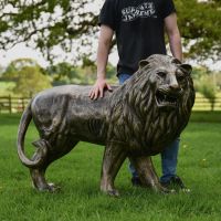 Antique Gold Lion Sculpture to Scale