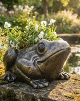 Antique Gold Toad Planter digital illustration