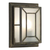 Traditional Flush Wall Light in an Antique Gold Finish