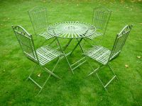 "Heronsall" Antique Green Four Seat Circular Table Set