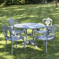 Antique Grey "Versailles" Four Seater Dining Set