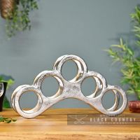 5 Bottle Wine Rack in a Antique Nickel Finish