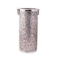 “Montania Manor” Umbrella Stand in an Antique Nickel Finish