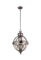"Hethwell House" Antique Nickel Glass Orb Hanging Light "Hethwell House" Antique Nickel Glass Orb Hanging Light