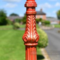 Antique Red Cast Iron Lamp Post Column