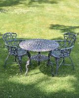 Antique Silver "Ascott" Two Seater Bistro Set in Situ