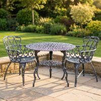 Antique Silver "Ascott" Two Seater Bistro Set digital illustration